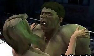 Foxy 3d blonde babe gets fucked hard by the hulk3-high 1