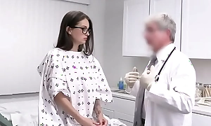 Innocent patient complies to undergo a much more intimate efficacious exam by perv doctor - maddy may