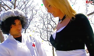 Spanish nurse get threesome mmf