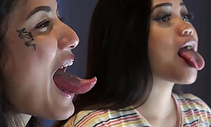 Fearsome tongue fetish