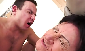 European granny acquires creampied after fucking