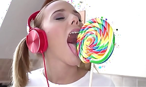 Tiny blonde teen granddaughter with braces seduces will not hear of grandpa plus gets cumshot