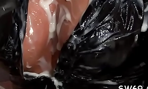 Sexy gloryhole masturbation in babe getting wet crack 'round oozy