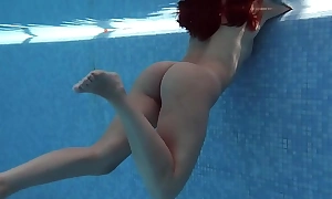 Diana rius with sexy tits touches her body underwater