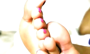 Candy footjob,soles, toes, headquarter worship, hyacinthine frontier fingers